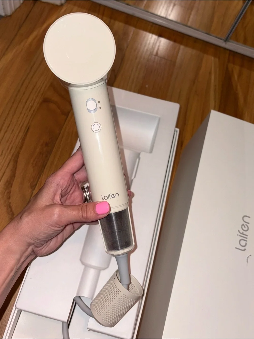 ✨ LAIFEN ✨ Like New Hair Dryer SE Lite With Box And 2 Nozzles Glossy Tan